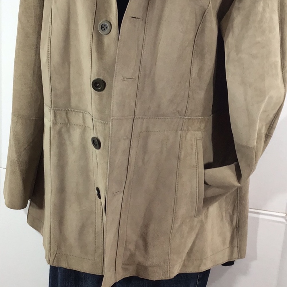 Chico’s Metallic Reversible Button Front Leather … - image 8